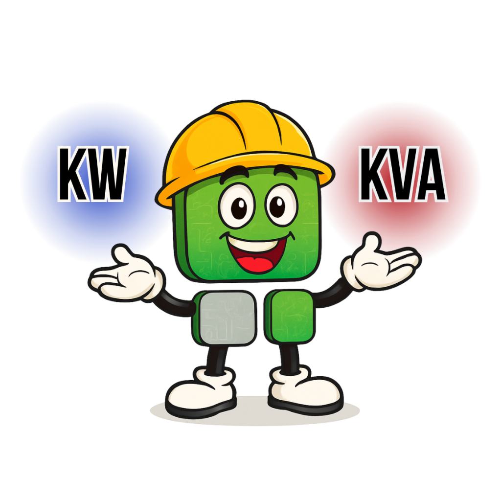 Imagen divertida de logo sobre respaldo de energía